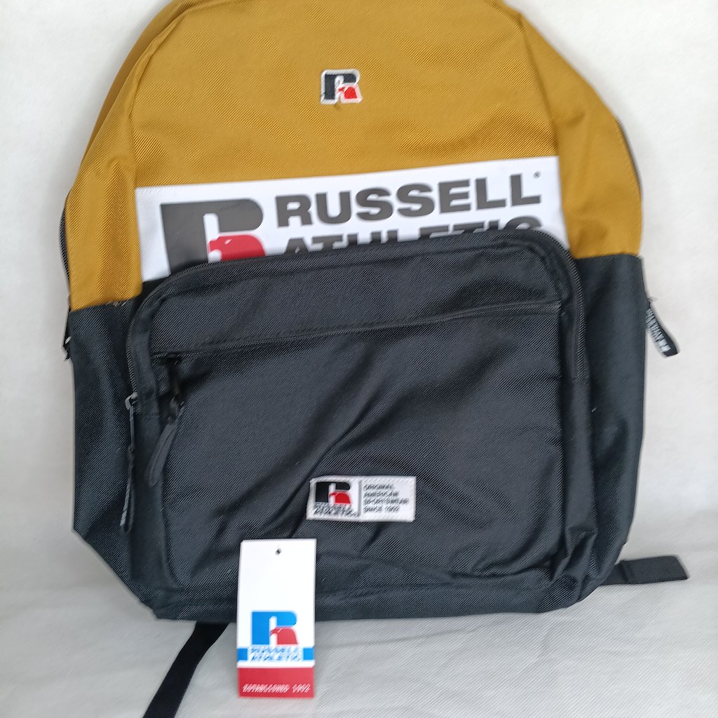 Russell Athletic Grand Slam 18 Backpack  CamelBlack Brand New With Tag